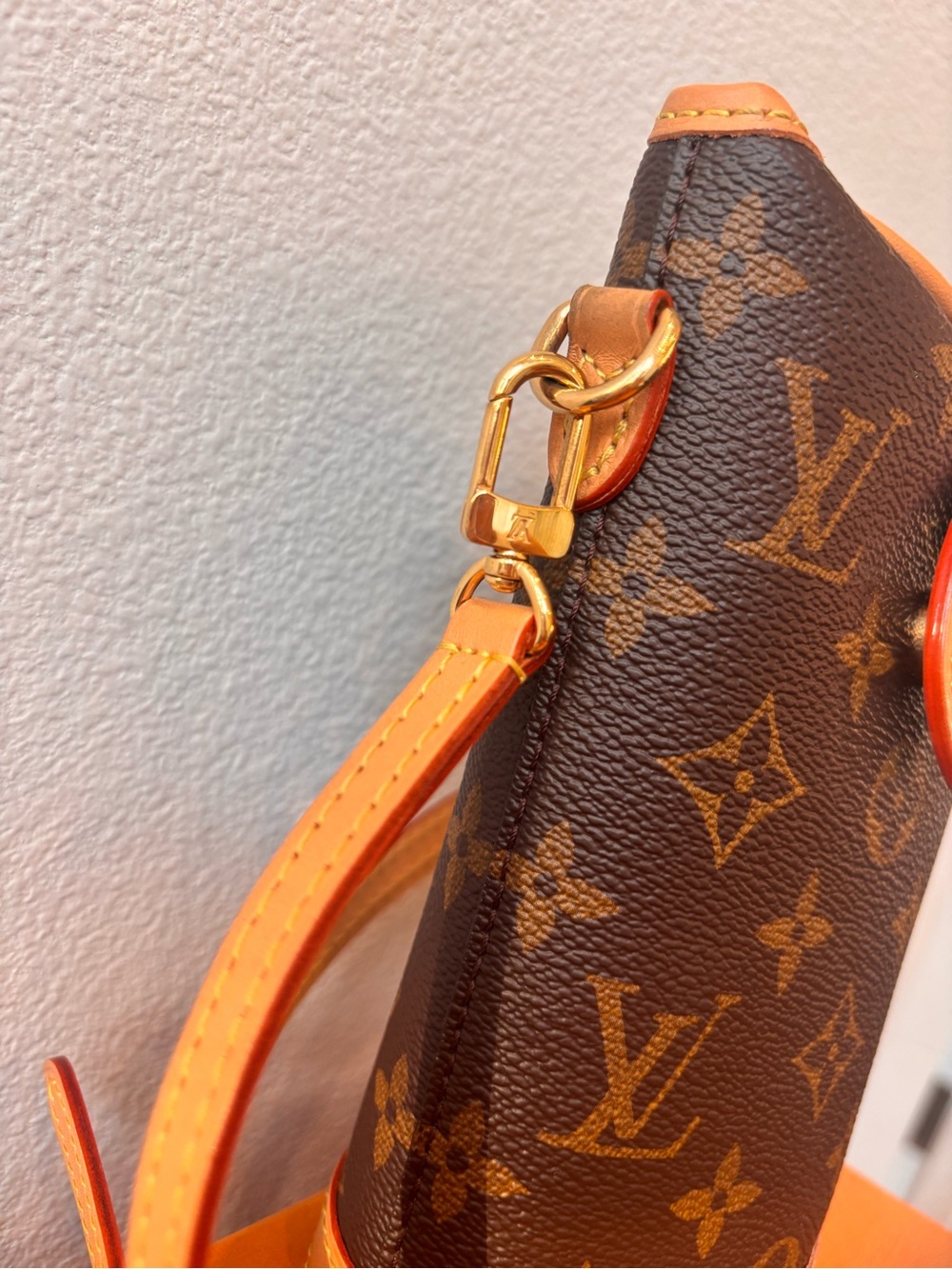 Louis Vuitton Monogram Mini Bucket Crossbody in Brown and Tan Vachetta - Picture 2 of 7
